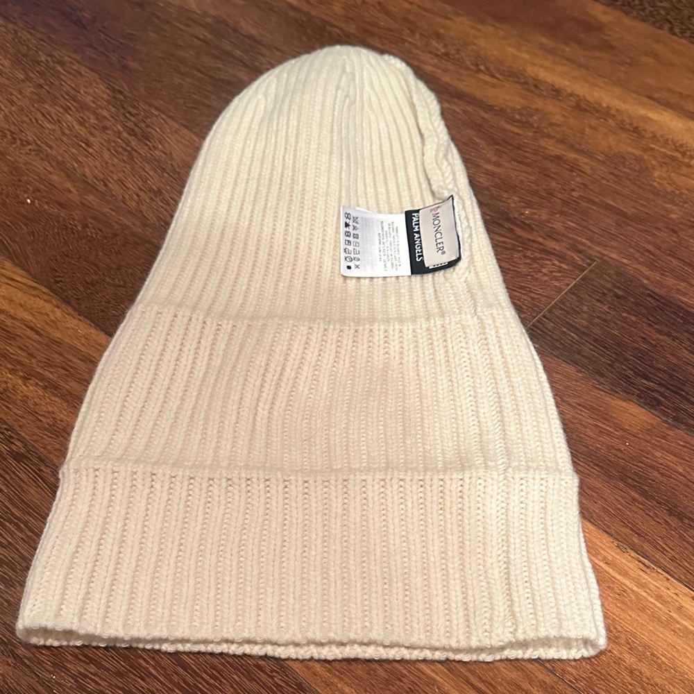 Moncler & Palm Angels Ivory Knit Hat - Picture 6 of 7